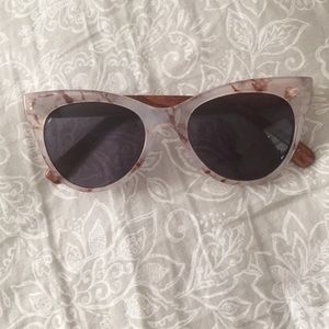 Marble sunglasses with faux wood arms